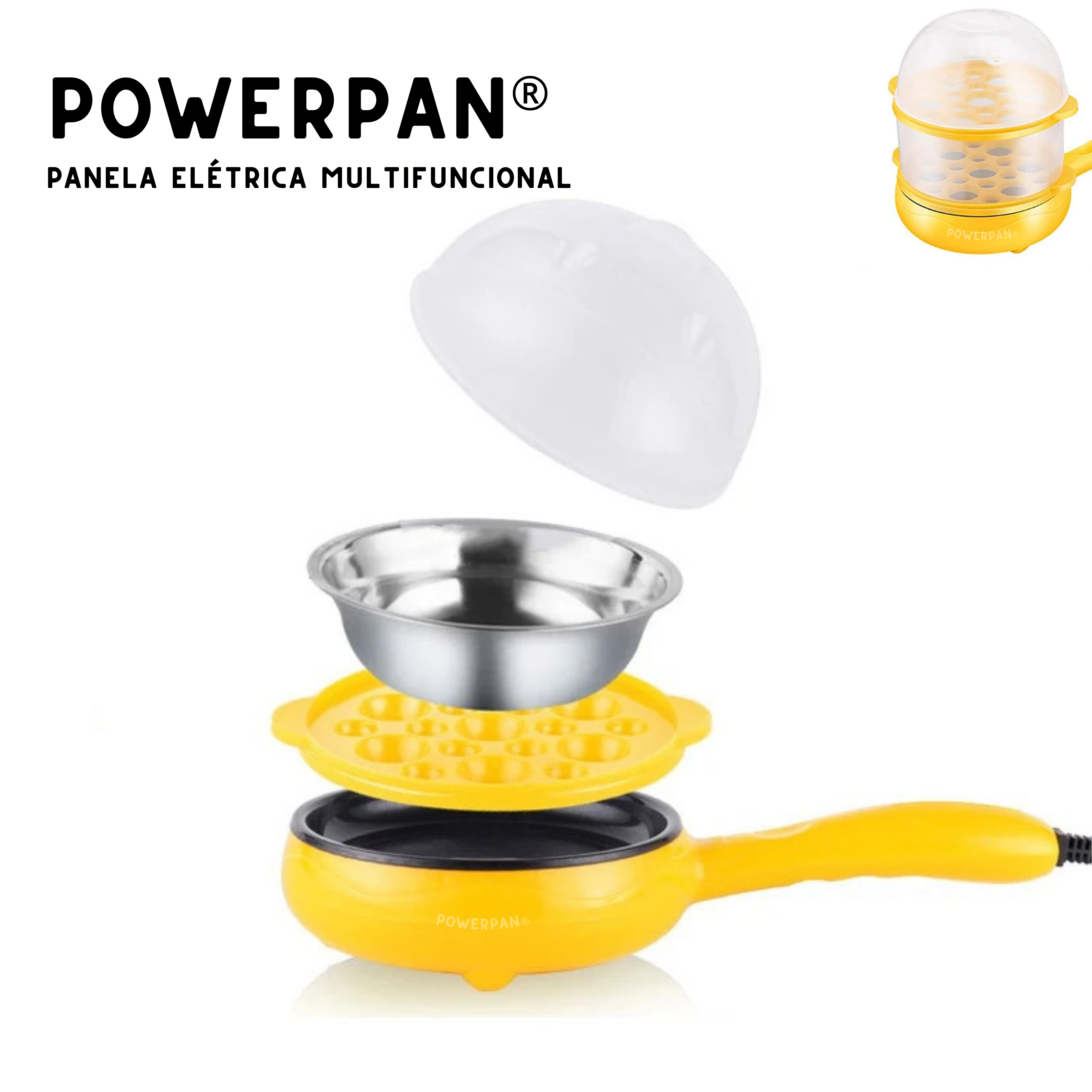 PowerPan® - Panela Elétrica Potente 3 em 1 (Frete Grátis até HOJE)
