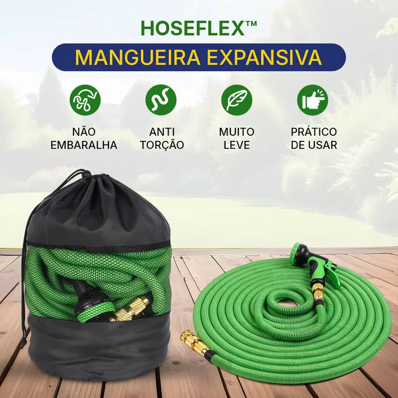 HoseFlex™ Mangueira Mágica Flexível Irrigação + Esguicho de Brinde