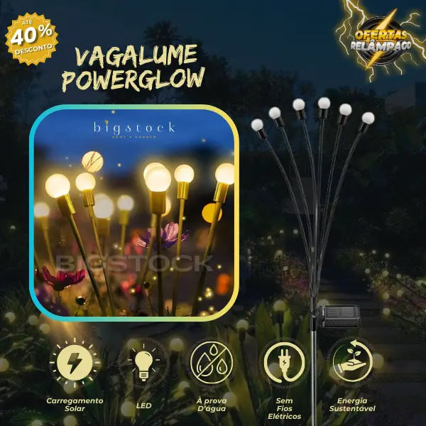 Vagalume PowerGlow - O Led Solar Encantador de Jardins