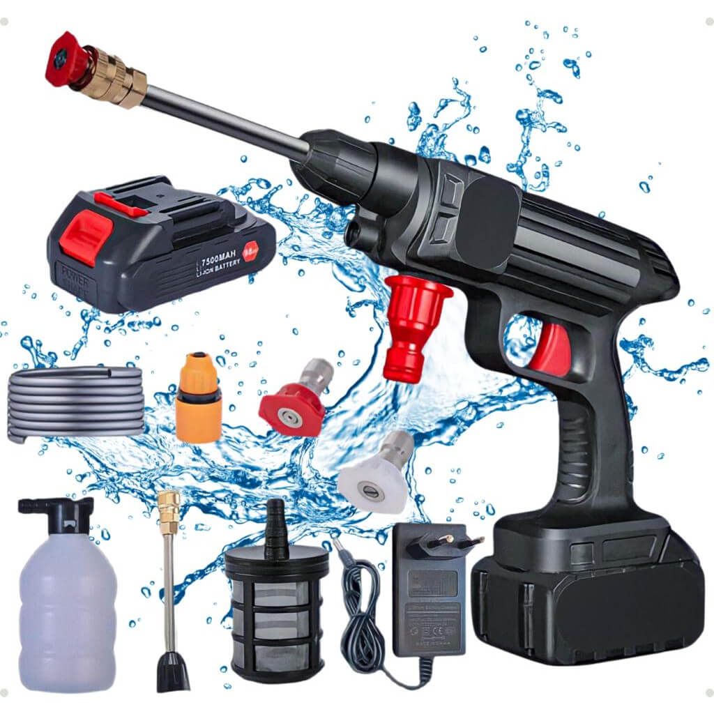 AquaBlast™ - Lavadora Alta Pressão Portátil + Maleta de Brinde