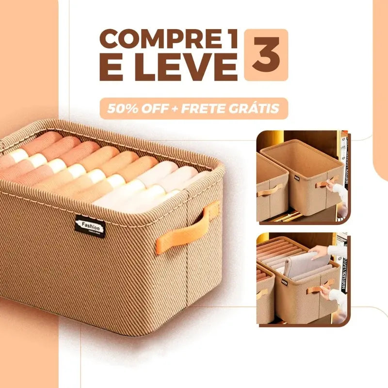 [Compre 1 Leve 3] Organizador de Roupas Dobrável Imperial Box® - Queima de Estoque! 🔥