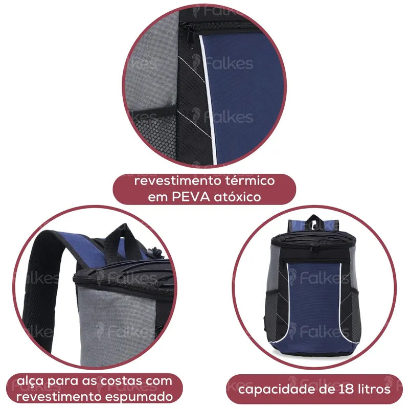 ThermalBag - Mochila Cooler à Prova D'Água 18L