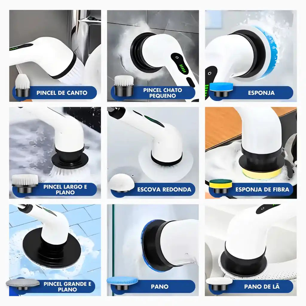 UltraClean™ - Escova Elétrica 7 em 1 Para Limpeza Profunda